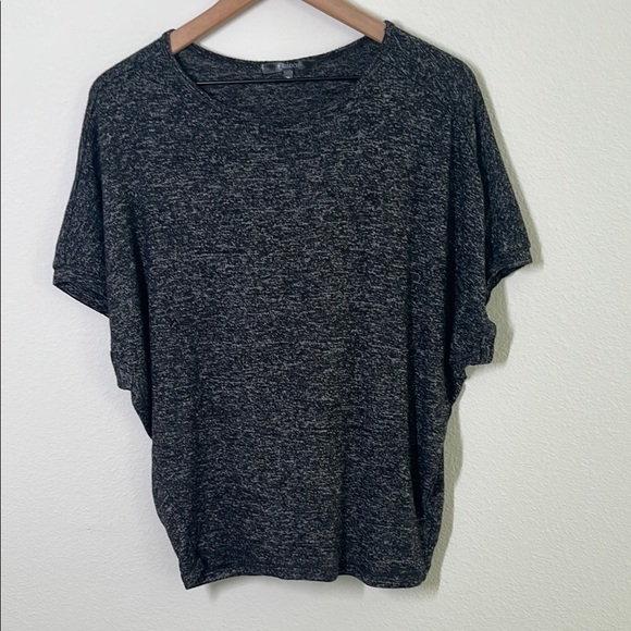 Quince Brushed Short Sleeve Lounge Tee – Charcoal, Size Medium Ultra Soft & Boxy - Picture 2 of 6
